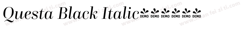 Questa Black Italic字体转换